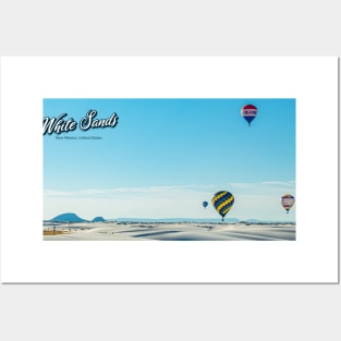 White Sands Hot Air Balloon Invitation Posters and Art